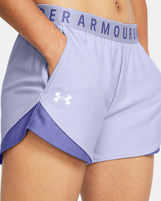 Women's UA Play Up 3.0 Shorts in Purple image number 3